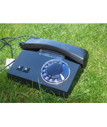 Vintage Soviet Russian USSR Rotary Dial Phone VEF TA-D Black Color Tested - $53.77 CAD
