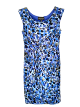 Connected Dress Women&#39;s Size 8P Sleeveless Lavender, blue, Gray Geo Pull... - £17.58 GBP