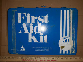 20YY99 WALL MOUNT STYLE STEEL FIRST AID KIT BOX, EMPTY, 14&quot; X 9-1/2&quot; X 2... - $9.41