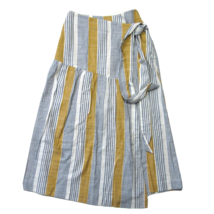 NWT Anthropologie Maeve Laura in Yellow Striped A-line Wrap Skirt 0 $110 - £49.56 GBP
