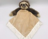 Bearington Baby Lovey Sloth Satin Binding Security Blanket - $14.99