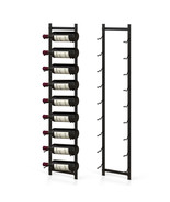 9 Bottles Wall Mounted Wine Rack Metal Wine Display Holder Organizer - $60.99