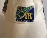 Vintage 1999 SEC Football Champions Hat Cap White Snap Back pa1 - $19.79