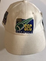 Vintage 1999 SEC Football Champions Hat Cap White Snap Back pa1 - £15.78 GBP