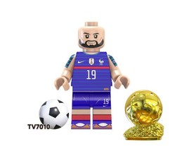 Minifigure Karim Benzema Soccer Player World Cup Custome - $7.94