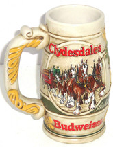 Budweiser Beer Stein 1983 Clydesdale Horses Promotional Vintage HTF - £39.93 GBP