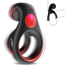 Vibrating Mens Cock Ring With Clitoral Vibrator Adult Sex Toys For Male Or Coupl - £23.42 GBP