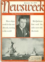 Newsweek  Ships Jackson Bob War Oil Egypt Farouk January 10  1938 - $39.59