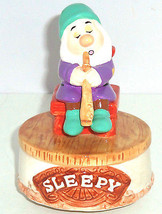 Disney Sleepy Dwarfs Snow White Music Box Schmid Brahms Lullaby Sir Lank... - $69.95