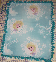 Disney Frozen Elsa Powerful Beauty Aqua Fleece Baby Blanket Pet Lap 30&quot; ... - £33.78 GBP