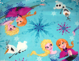 Disney Frozen Elsa Anna Olaf Snowflake Blue Fleece Baby Blanket Pet Lap ... - £34.25 GBP