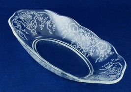 Fostoria Glass Co. Corsage Celery Dish Clear Etched Elegant  - £9.40 GBP