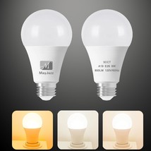 3 Color Temperature Led Light Bulb A19 2700K-5000K-4000K,3Cct Color, 2 Pack - £24.59 GBP