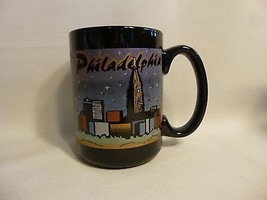 Philadelphia City at Night Coffee Mug Cup Black - £6.94 GBP