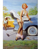 9X12 Pinup Girl Poster 2-Sided Frahm/Willis No Panties! - £19.25 GBP