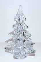 LOVELY ART GLASS CRYSTAL EVERGREEN CHRISTMAS TREE 5 1/8&quot; SCULPTURE/FIGURINE - $30.48