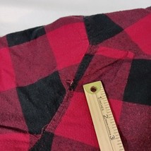 UG Urgent Gear Men's L Red & Black Cotton Blend Flannel Hoodie Full Zip Jacket image 3