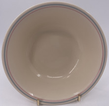 Corelle English Breakfast 6-1/4&quot; Coupe Cereal Bowl Pink Blue Ivory Background - £7.77 GBP
