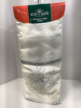 Kurt Adler Christmas Tree Skirt with Crystal Lace Snowflakes~54&quot;~Winter White - £29.97 GBP