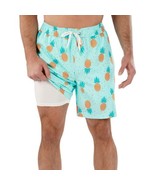 Member&#39;s Mark Men&#39;s Resort Swim Trunk (XXL Standard, Pineapple Scatter Mint - £13.43 GBP