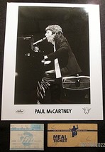 PAUL McCARTNEY ( VINTAGE PHOTO WITH RARE TICKETS) CLASSIC - £155.36 GBP