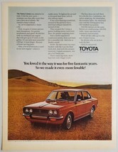 1970 Print Ad The Toyota Corona 4-Door Car with 108-HP Engine - £13.17 GBP