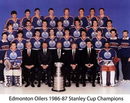 Edmonton Oilers 1986 87 Team 8 X10 Photo Hockey Picture Nhl Stanley Cup Champs - £3.88 GBP
