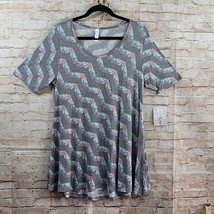 LuLaRoe Women&#39;s Perfect Tee Top Small Soft Faded Geometrical Tunic Stretch NWT - $13.83