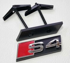 Chrome Audi S4 Front Grille Emblem Badge Sticker Logo Replacement Access... - $24.99