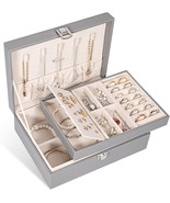 Voova Jewelry Box Organizer for Women Girls, 2 Layer Large Men Jewelry S... - £28.83 GBP