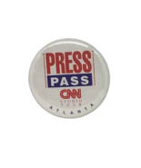 Press Pass CNN Studio Tour Tourist Pin Pinback Atlanta Vintage 80s Metal... - $9.85