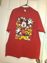  Vintage Mickey Unlimited Disney Mickey Mouse Red T-Shirt Adult Sz Xl USA Made - £38.93 GBP
