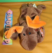 Ty Beanie Babies Chocolate Moose Stuffed Animal Toy With Tag 4-27-93 - £11.60 GBP