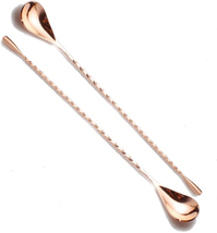 2 Pcs Mixing Bar Spoon 12 Inches 18/10 Stainless Steel Spiral Pattern Morphine B - £7.01 GBP