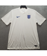 England 2014/15 Home Kit Soccer Nike Dri Fit Jersey Womens Large White P... - $49.61