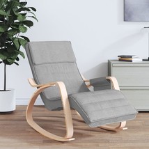 vidaXL Rocking Chair Light Gray Fabric - £171.33 GBP