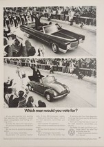 1972 Print Ad VW Volkswagen Beetle vs Cadillac in Parades - £16.33 GBP