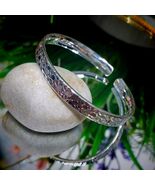 S9999 Silver Filled Vermeil Hammered Adjustable Bangle | Shining Surface... - $214.61