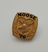 Loyal Order of the Moose LOOM Head Pin Tie Tack Vintage 1970  - $16.63