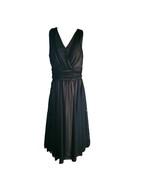Women&#39;s Connected Black Sleeveless Ruched A-line Dress with Size 4/6 - $336.98 MXN