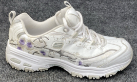 Skechers Shoes Womens US 7.5  D’Lites Purple Flowers Sneakers Memory Foa... - $24.74