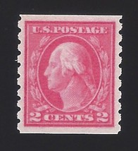 1912 2c George Washington, Coil, Carmine Scott 413 Mint F/VF NH - $88.99