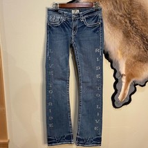 Custom LA Idol Rhinestone embellished jeans - £21.15 GBP