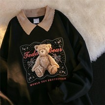 Vintage Chic  Shirt Cute  Print Sweatshirt Women Winter Tops for Teens Kawaii Cl - £56.14 GBP