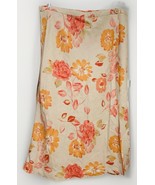 Eddie Bauer Linen Long Maxi Wrap Around Skirt Beige Floral Print Women’s... - $34.17 CAD