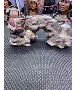 Cute Vintage Indian Girl &amp; Wolf Globe Business Card Holder for Desk - $14.85