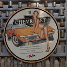 Vintage 1969 G.M. Chevrolet Automobile Company Porcelain Gas & Oil Metal Sign - £98.29 GBP