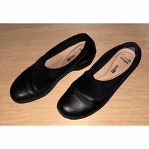 Clarks Collection Womens Black Slip-on Leather Loafer Size 7M - £15.57 GBP