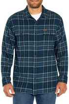 Orvis Men&#39;s Size Small Blue Plaid Side Pockets Heavy Flannel Shirt NWT - £21.11 GBP