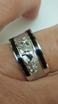 Works of Art, Antique 14k WG Panther Leopard Cat Enameled Diamond  Ring - $1,057.50